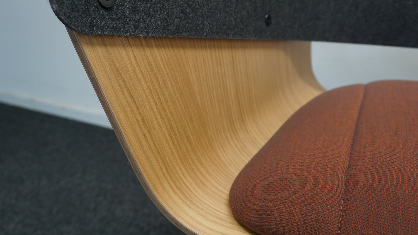 Vepa Whale Tail Design Stoel | Grijs / Hout