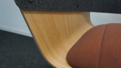 Vepa Whale Tail Design Stoel | Grijs / Hout