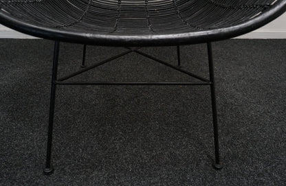 HKliving Rotan Egg chair Design Fauteuil | Zwart