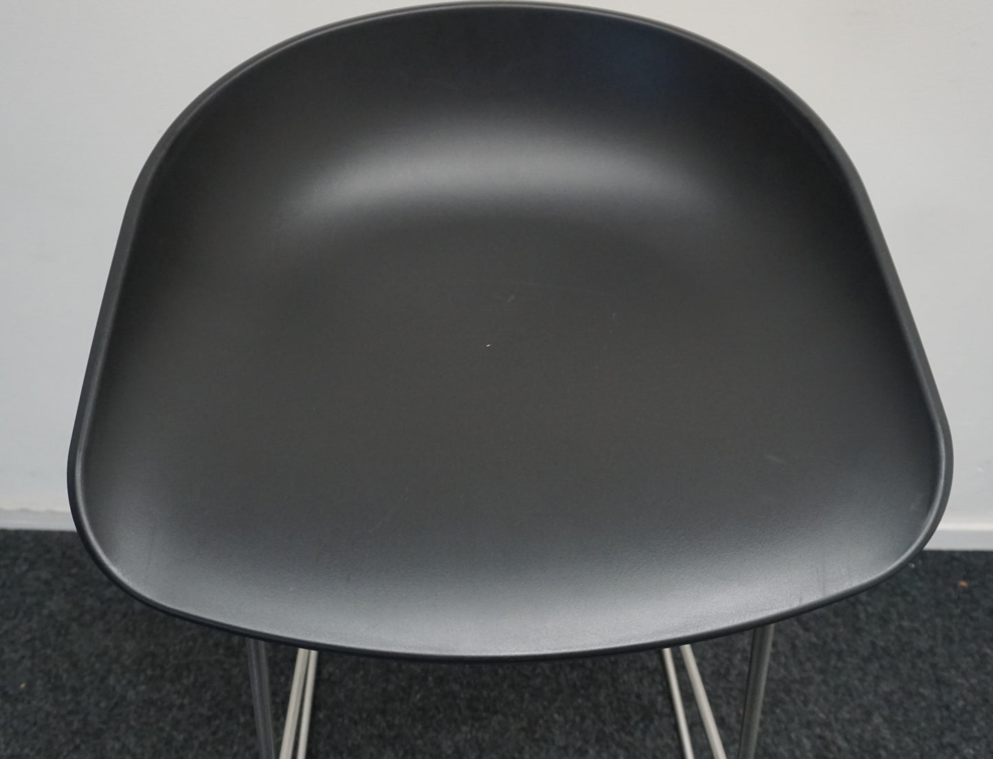 HAY About a Stool AAS38 Design Barkruk | Zwart / RVS | Zithoogte 75 cm