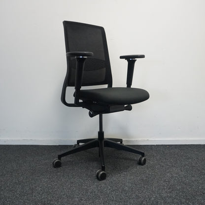Gispen Zinn Bureaustoel | Nieuw Gestoffeerd | Zwart / Zwart | NPR
