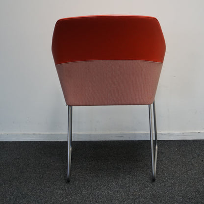 Arco Sketch Vergaderstoel | Oranje | Leer / Stof