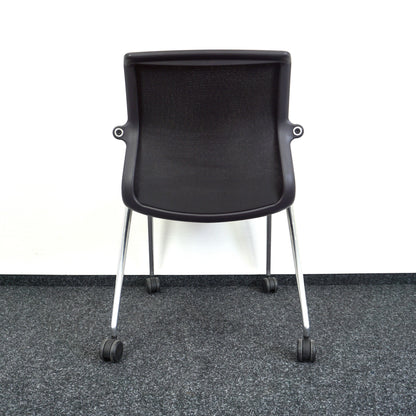 Vitra Unix Vergaderstoel | Conferentiestoel | Zwart | Verrijdbaar