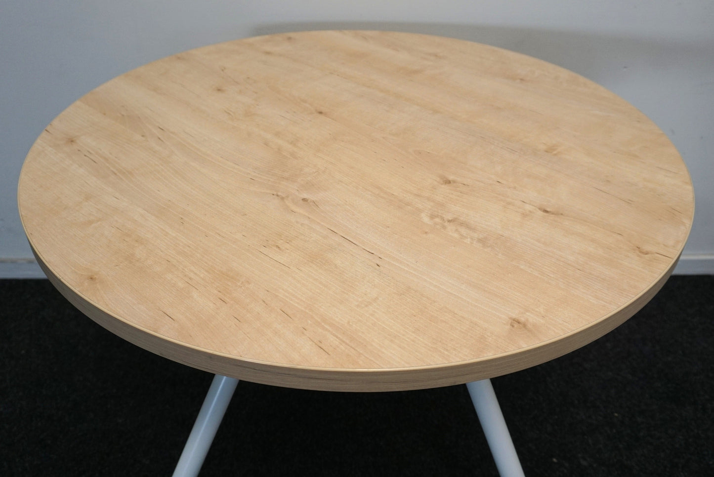 Vitra Vergadertafel | Eettafel | Rond | Ahorn / Wit | 80 cm