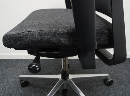 Gispen Zinn Bureaustoel | Ergonomisch | Donkergrijs / Chroom
