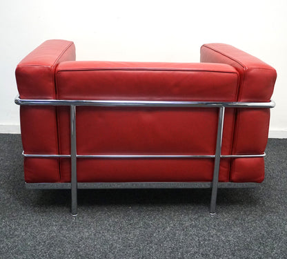 Cassina LC3 Grand Confort, Grand Modèle Design Fauteuil | Rood Leer