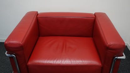Cassina LC3 Grand Confort, Grand Modèle Design Fauteuil | Rood Leer