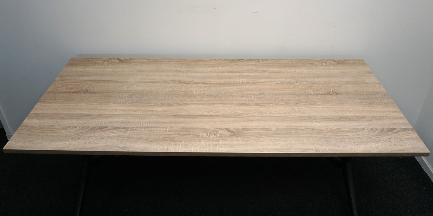 Verrijdbare Klaptafel | 180 x 80 cm | Midden eiken blad
