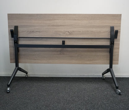 Verrijdbare Klaptafel | 180 x 80 cm | Midden eiken blad