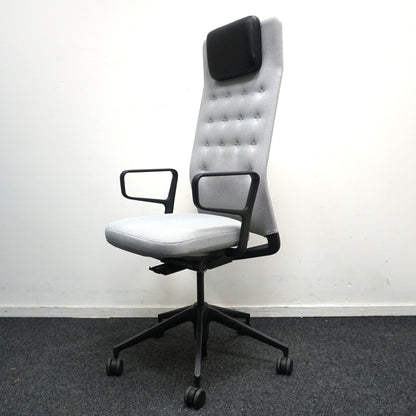 Vitra ID Trim L Bureaustoel | Lichtgrijs / Zwart