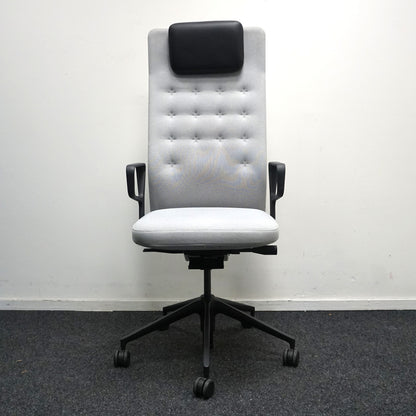 Vitra ID Trim L Bureaustoel | Lichtgrijs / Zwart