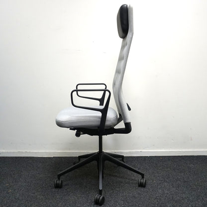 Vitra ID Trim L Bureaustoel | Lichtgrijs / Zwart