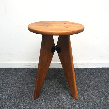 Vitra Jean Prouve Tabouret Bois Design Kruk | Donker Eiken | Zithoogte 45 cm