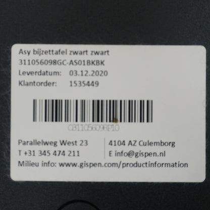 Gispen Asy Design Bijzettafel | Zwart