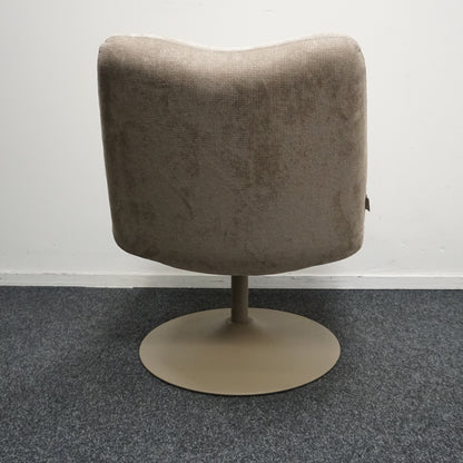 Zuiver Bubba Design Fauteuil | Draaibaar | Beige Ribstof