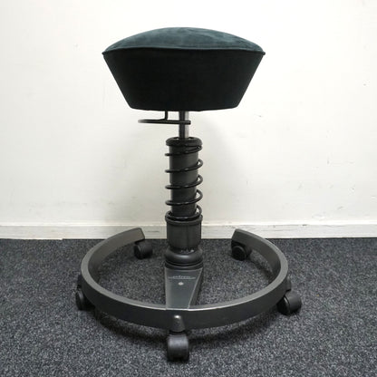 Aeris Swopper Classic Design Kruk | Balans Kruk | Verrijdbaar | Antraciet/Donkergroen