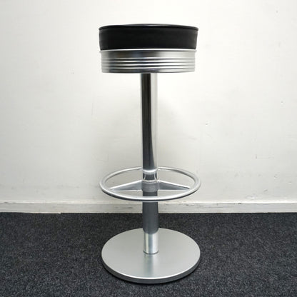 Indecasa Barkruk | Zwart Leer | Zithoogte 83 cm