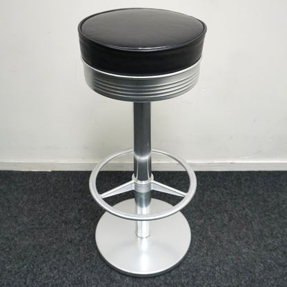 Indecasa Barkruk | Zwart Leer | Zithoogte 83 cm