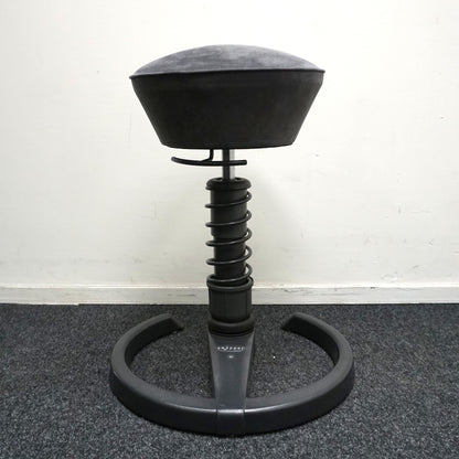 Aeris Swopper Classic Design Kruk | Balans Kruk | Vast | Grijze Suède Stof