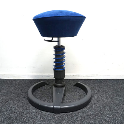 Aeris Swopper Classic Design Kruk | Balans Kruk | Vast | Blauw Suède Stof