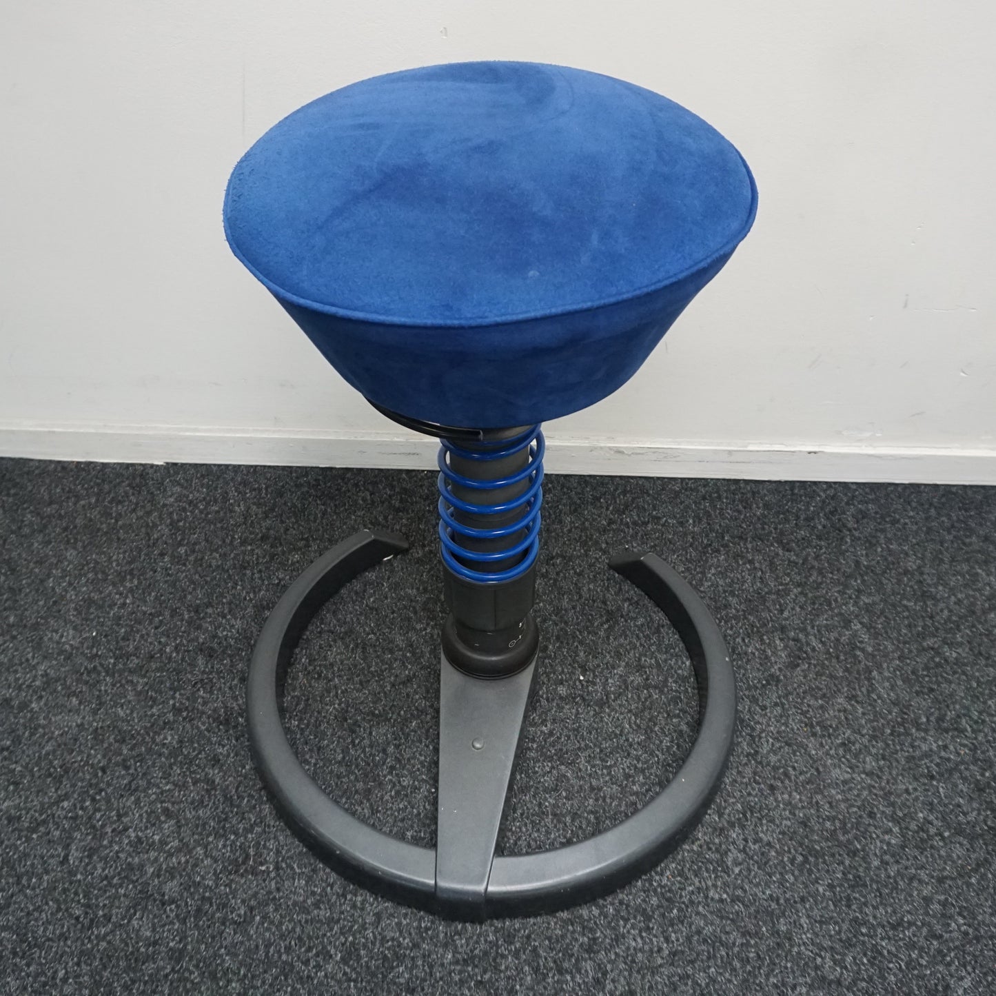 Aeris Swopper Classic Design Kruk | Balans Kruk | Vast | Blauw Suède Stof