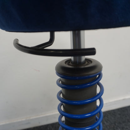 Aeris Swopper Classic Design Kruk | Balans Kruk | Vast | Blauw Suède Stof