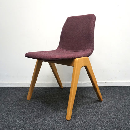 Naughtone Viv Wood Design Stoel | Aubergine Gemeleerd