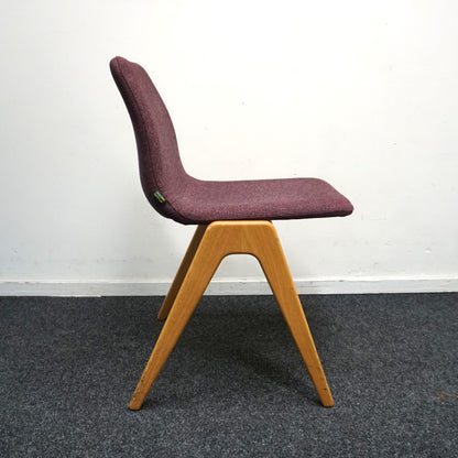 Naughtone Viv Wood Design Stoel | Aubergine Gemeleerd
