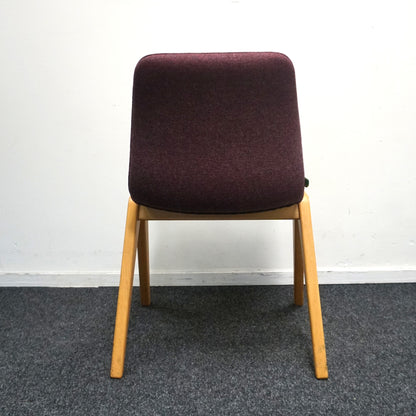 Naughtone Viv Wood Design Stoel | Aubergine Gemeleerd
