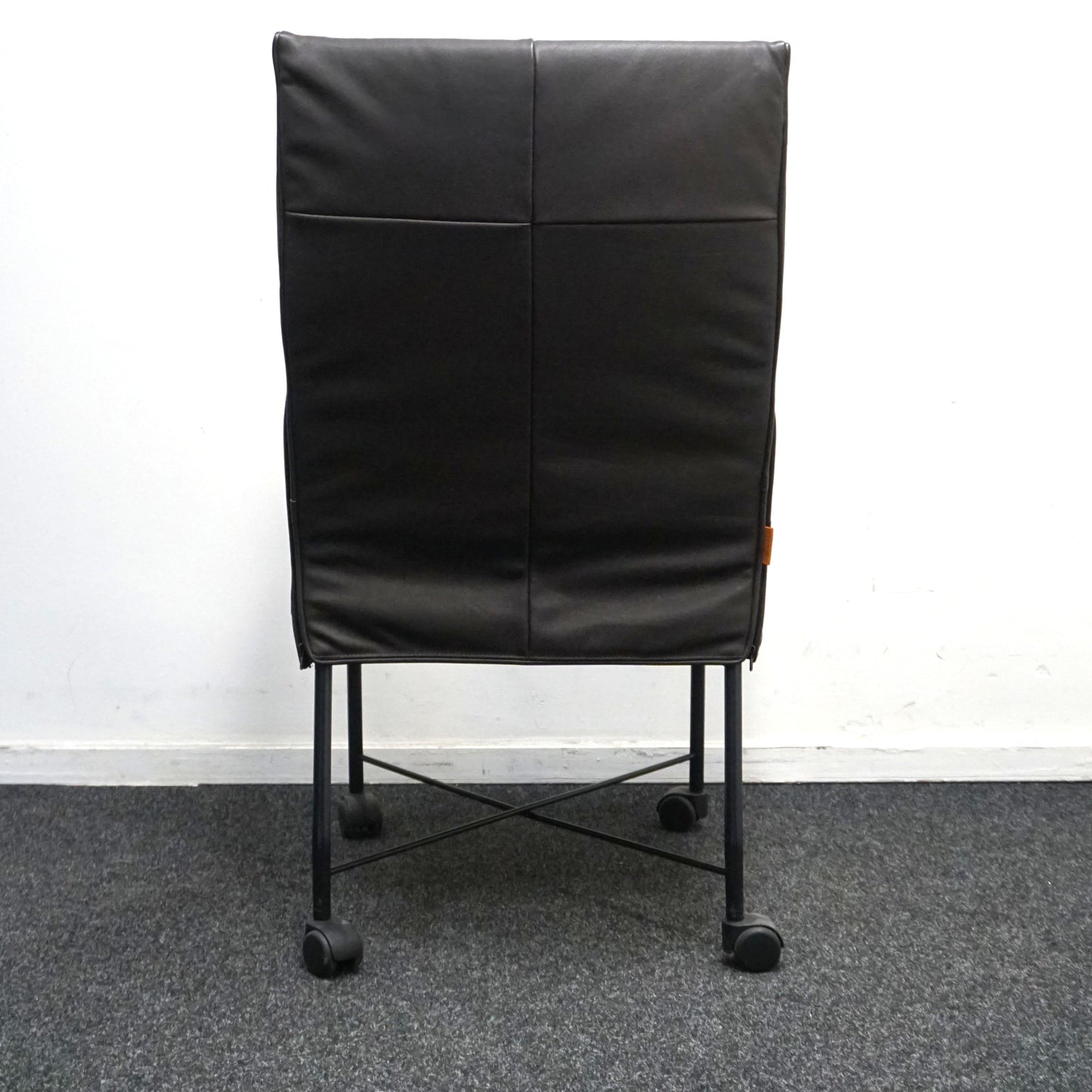 Montis Chaplin Design Stoel | Donkerbruin Leer | Verrijdbaar
