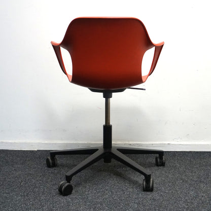 Vitra Hal Armchair Design Stoel | Verrijdbaar | Rood