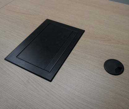 Mara Klaptafel Verrijdbaar | 320 x 80 cm | Midden eiken | Kabeldoorvoer