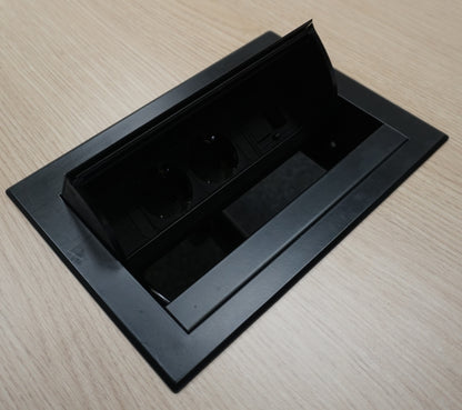 Mara Klaptafel Verrijdbaar | 320 x 80 cm | Midden eiken | Kabeldoorvoer