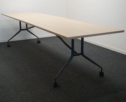 Mara Klaptafel Verrijdbaar | 320 x 80 cm | Midden eiken blad