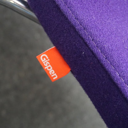 Gispen Triennial Design Stoel | Zwart / Donkerpaars