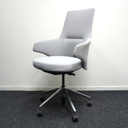 Coalesse Massaud Mid Back Vergaderstoel | Lichtgrijs