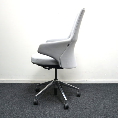 Coalesse Massaud Mid Back Vergaderstoel | Lichtgrijs