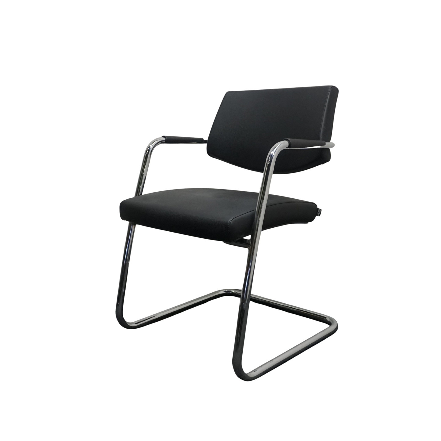 Sitland Vergaderstoel | Zwart / Chroom | Skai