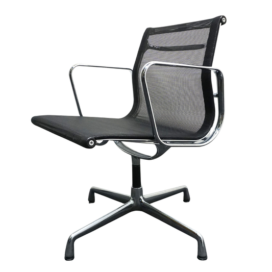 Vitra Eames EA 108 Design Vergaderstoel | Netweave | Zwart