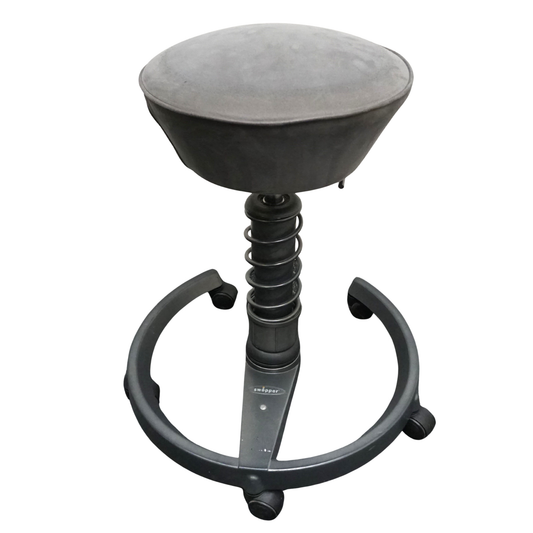 Aeris Swopper Classic Design Kruk | Balans Kruk | Verrijdbaar | Grijs