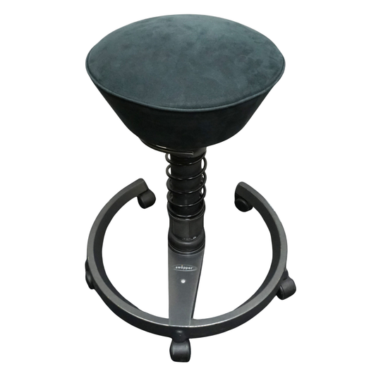 Aeris Swopper Classic Design Kruk | Balans Kruk | Verrijdbaar | Antraciet/Donkergroen