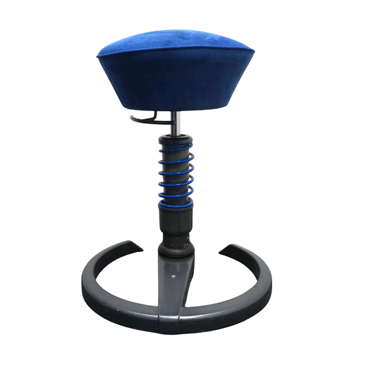 Aeris Swopper Classic Design Kruk | Balans Kruk | Vast | Blauw Suède Stof