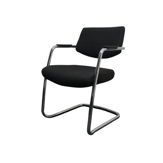 Markant Vergaderstoel | Zwart / Chroom