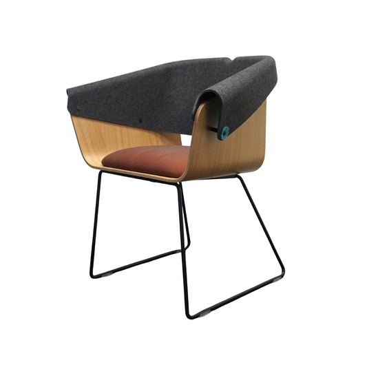 Vepa Whale Tail Design Stoel | Grijs / Hout