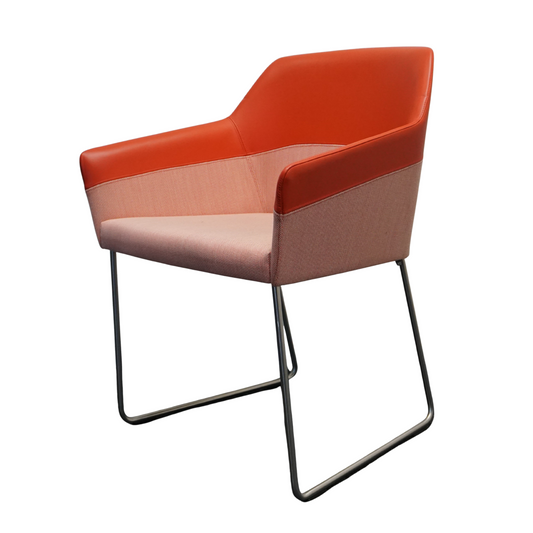 Arco Sketch Vergaderstoel | Oranje | Leer / Stof