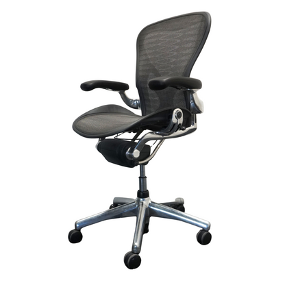 Herman Miller Aeron type B Bureaustoel | Ergonomisch | Grafiet / Chroom