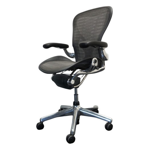 Herman Miller Aeron type B Bureaustoel | Ergonomisch | Grafiet / Chroom
