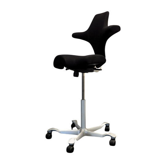 HAG Capisco 8106 Bureaustoel | Zadelzit | Zwart / Grijs | 60 - 85 cm