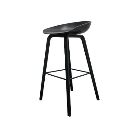 HAY About a Stool AAS32 Design Barkruk | Zwart / Zwart | Zithoogte 75 cm