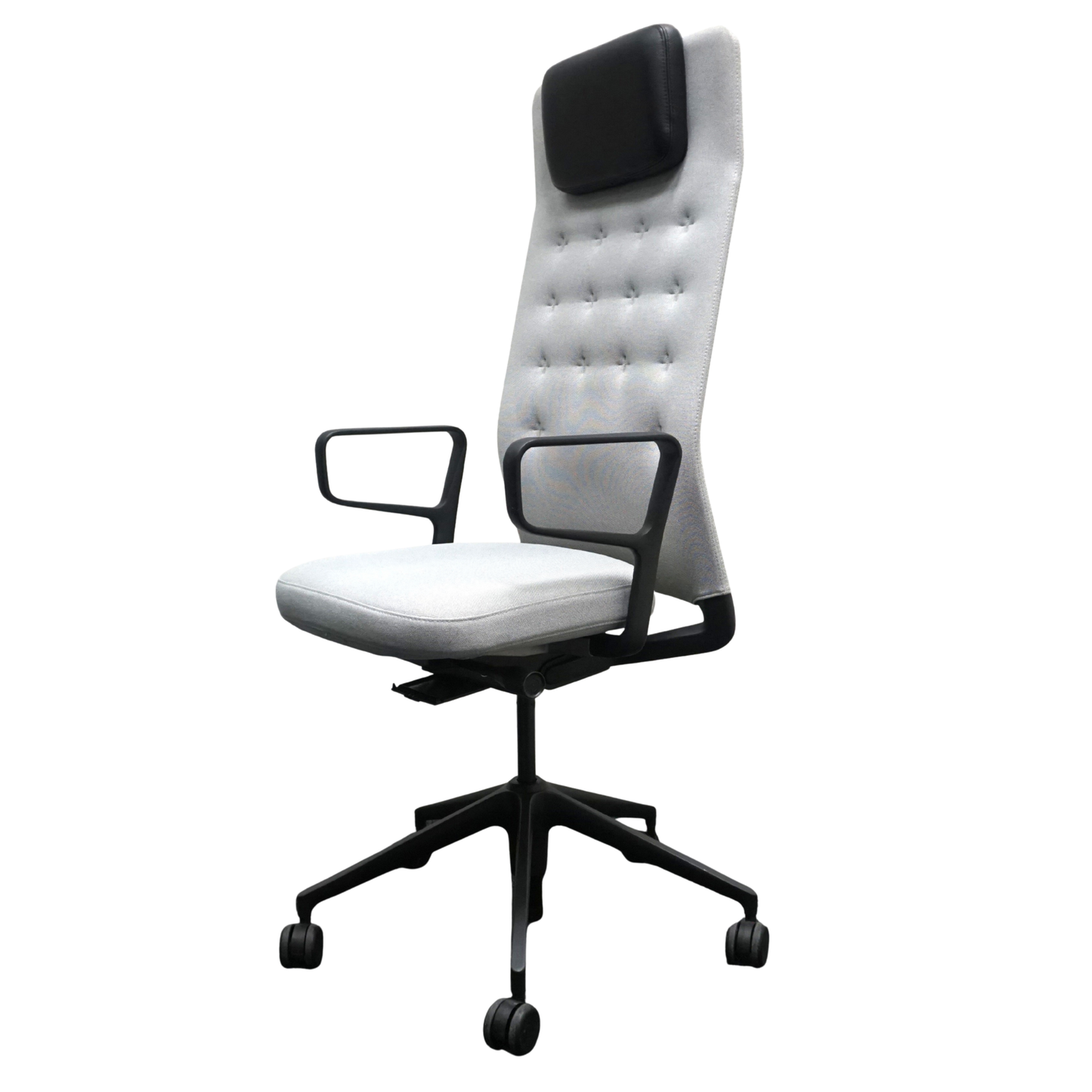 Vitra ID Trim L Bureaustoel | Lichtgrijs / Zwart